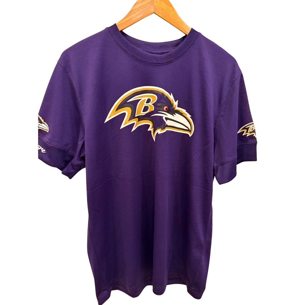 NWOT Ultra Game NFL Baltimore Ravens Purple Performance‎ Tee Shirt Men's Medium